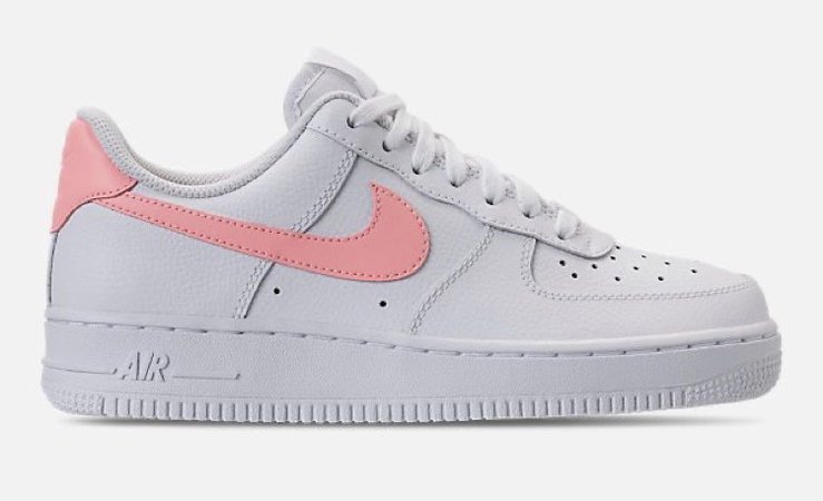 white and pink Air Force 1’s