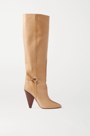 Beige Lazu leather knee boots | Isabel Marant | NET-A-PORTER