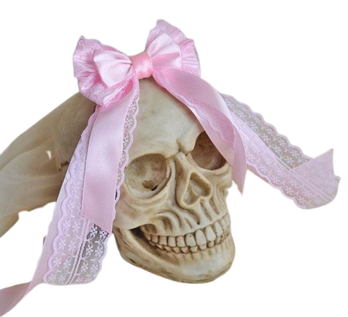 Pink bow skull