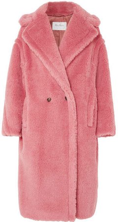 Oversized Faux Fur Coat - Pink
