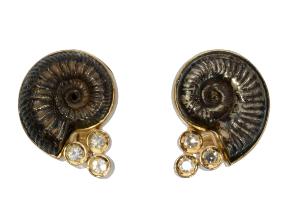 1990s ammonite earrings
