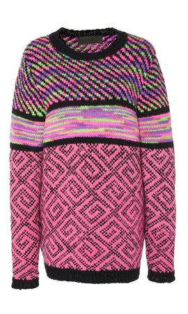 Technicolor Cliffhanger Cashmere Sweater by The Elder Statesman | Moda Operandi