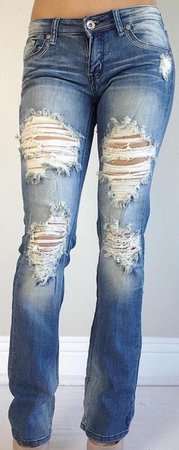 Distressed jeans