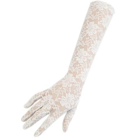 Women's White lace Gloves – Black.co.uk
