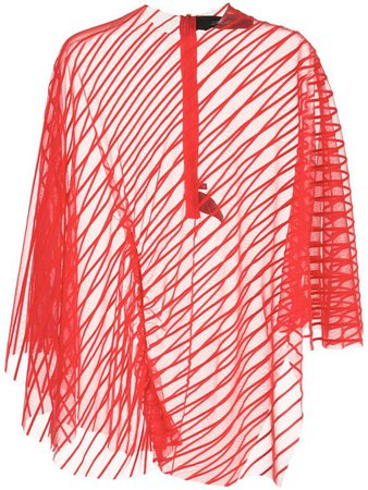 Paula Knorr Velvet Striped Asymmetric Top - Farfetch