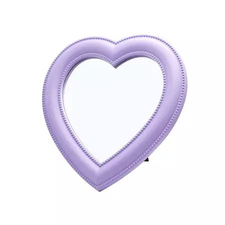 Purple Heart Shaped Mirror