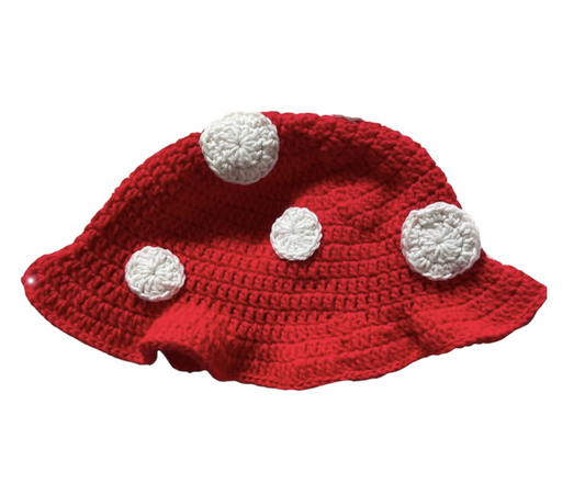 Red Mushroom Crochet Hat
