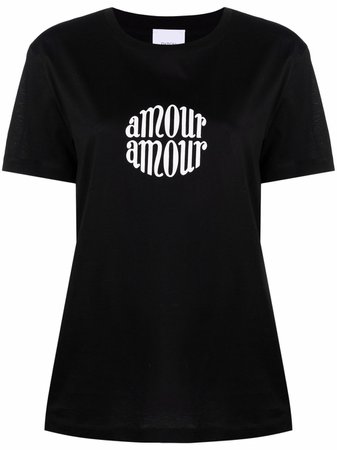 Shop Patou slogan-print T-shirt with Express Delivery - FARFETCH