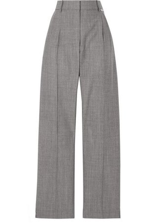 Alexander Wang - Stretch Wool And Mohair-blend Tapered Pants - Gray