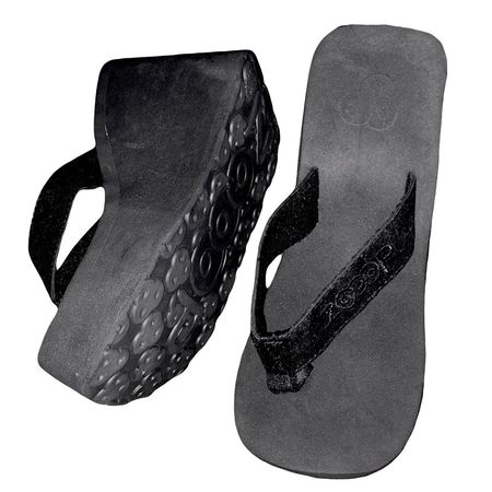 Zooop 90s Y2K Women's Black Platform Sandals | Depop