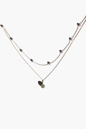 Seree Emma Pearl And Jade Layered Necklace | Garmentory