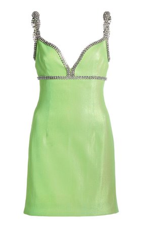 AREA Lime Green Dress