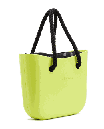 Lime & Soda Lime Handbag with rope handles 13-02-01B