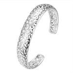 Silver Filigree Cuff Bangle- 18k White Gold – Vintage Country Couture