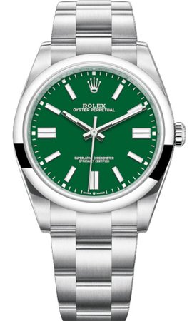 Rolex Oyster Perpetual Green Dial 41mm