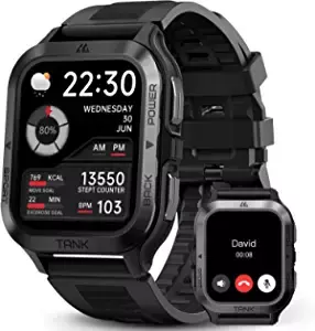 Amazon.com: AMAZTIM Smart Watch, 60 Days Extra-Long Battery, 50M Waterproof, Rugged Military Bluetooth Call(Answer/Dial Calls) Fitness Tracker, 1.85" Ultra Large HD Display, AI Voice Assistant 24H Sleep Monitor : Electronics
