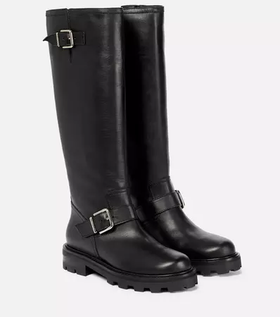 Jimmy Choo - Biker II Tall knee-high leather boots | Mytheresa