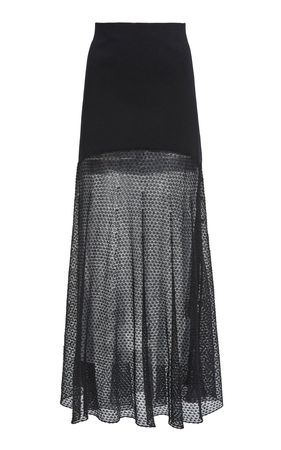 Wool-Cashmere Lace Knit Midi Skirt By Chloé | Moda Operandi