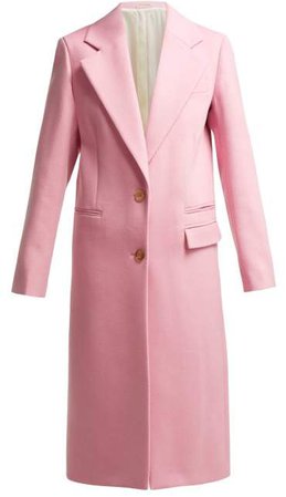 Magnus Single Breasted Wool Blend Coat - Womens - Light Pink