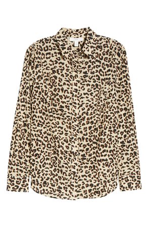 leopard voile shirt | Nordstrom