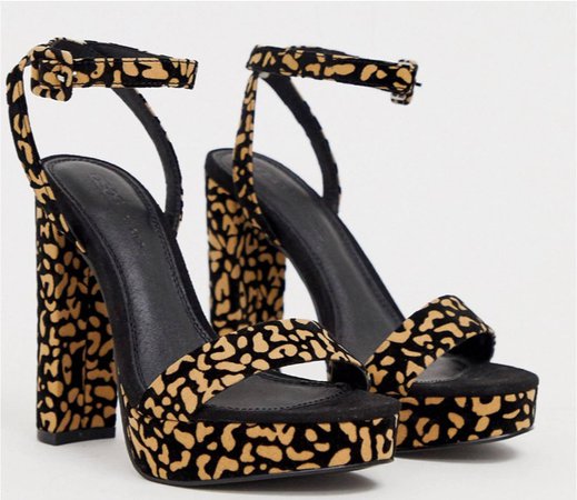 cheetah print open toe sandals