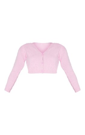 pink crop cardigan