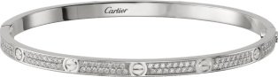 CRN6710817 - LOVE bracelet, small model, pavé - White gold, diamonds - Cartier
