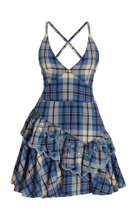 Marion Plaid Cotton Mini Dress By Loveshackfancy | Moda Operandi