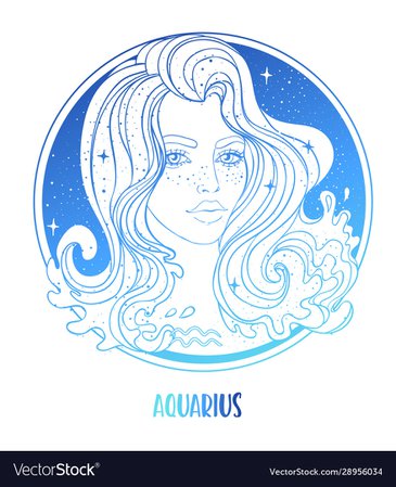 Aquarius astrological sign as a Royalty Free Vector Image