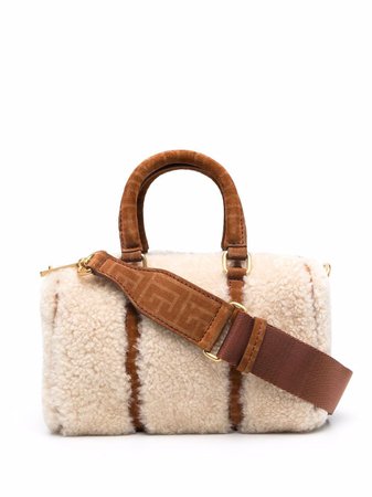 Shop Balmain shearling tote bag with Express Delivery - FARFETCH