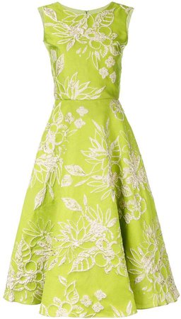 Bambah Sleeveless Floral Print Midi Dress