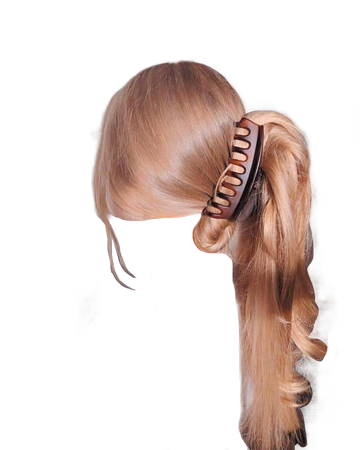 Long claw clip ponytail