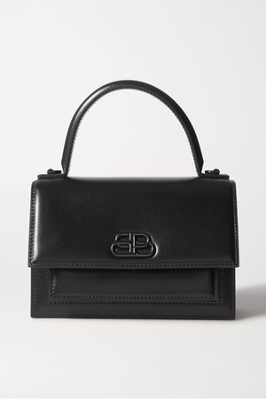 Black Sharp mini leather tote | Balenciaga | NET-A-PORTER