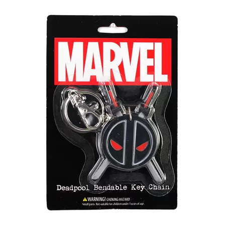 Deadpool Logo - Marvel Comics 3in Bendable Keychain - PopStop