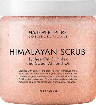 Amazon.com: Majestic Körperpeeling aus reinem Himalaya-Salz, mit ätherischem Lychee-Öl, natürliches Peeling : Kosmetik, Parfüms & Hautpflege