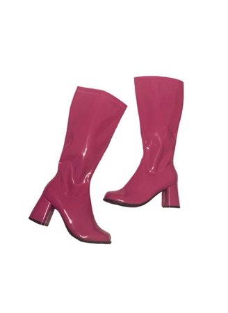 Magenta Pink GoGo Boots Vintage Retro