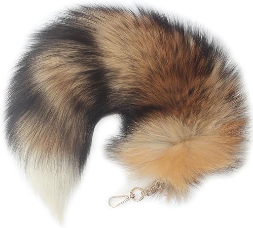 Amazon.com: Chunxiao Supper Huge and Fluffy Sunny Fox Tail Fur Cosplay Handbag Accessories Key Chain Ring Hook Tassels Red with White Tip : Clothing, Shoes & Jewelry