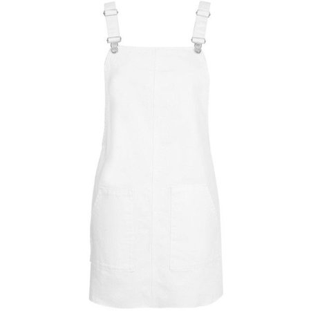 White Overalls Dress