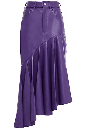 Purple leather skirt