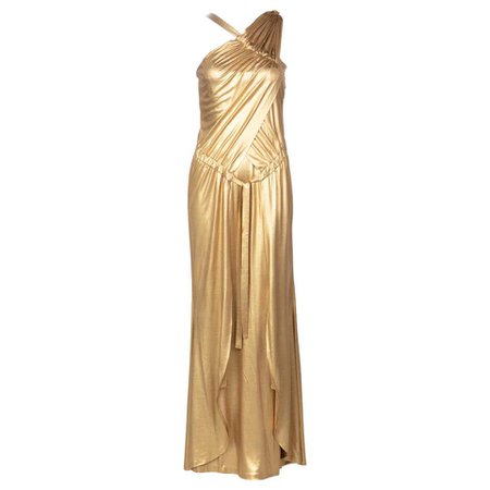 Chanel Paris- Byzance Gold Silk Godess Maxi Dress, 2011