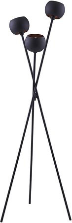 Archiology TRI Black Metal Globe Head Tripod Floor Lamp - Mid Century Modern Living Room Standing Light - Tall Contemporary Sphere, Orb Shade Uplight for Bedroom or Office: Amazon.com: Home & Kitchen