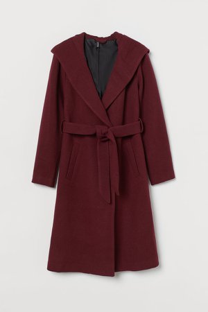 Hooded Coat - Red