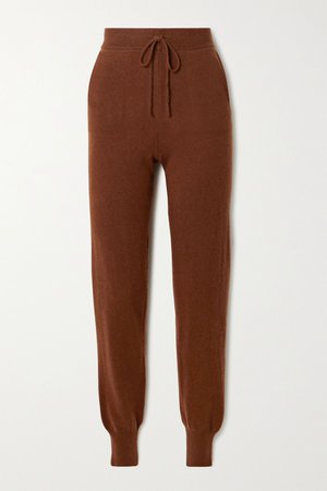 Brown Maddalena cashmere track pants | LOULOU STUDIO | NET-A-PORTER