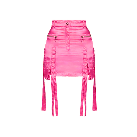 illustrated people pink satin octopus skirt (Dei5 edit)