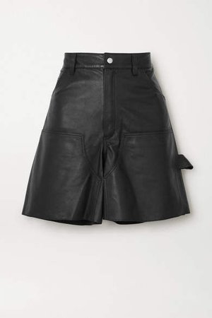 Leather Shorts - Black