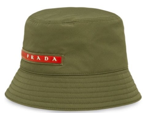 olive Prada bucket hat