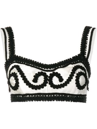Dolce & Gabbana Vintage 2000's cord embroider top