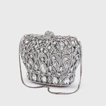 silver crown purse