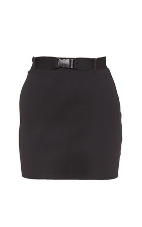 Black Buckle Belt Detail Mini Skirt | Skirts | PrettyLittleThing USA