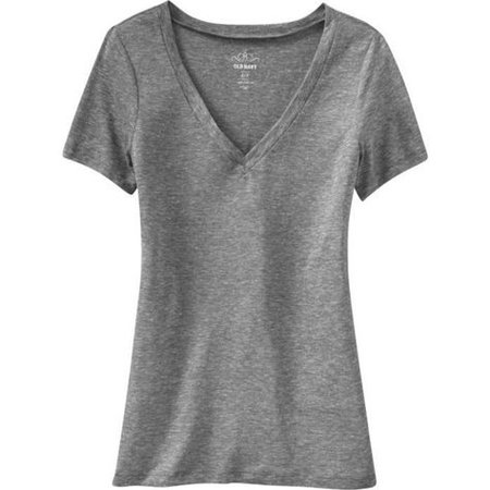 Old Navy Relaxed V Neck Tee ($8) ❤ liked on Polyvore featuring tops, t-shirts, shirts, tees, grey, women, v neck tee, grey v neck … | Plain black t shirt, Clothes, V neck tee